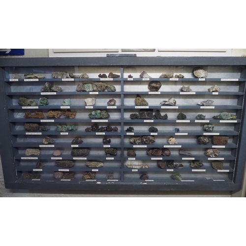 85 - Display cabinet of mixed rocks