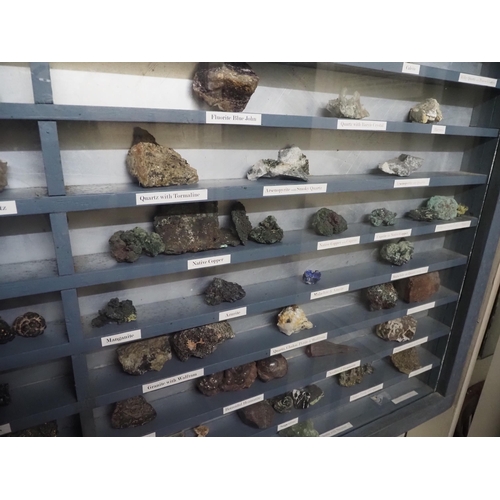 85 - Display cabinet of mixed rocks