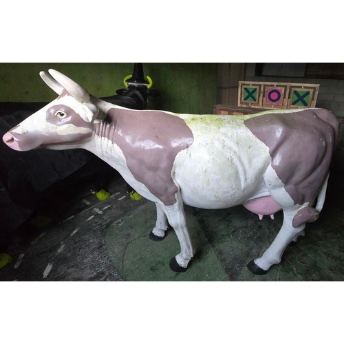 377 - Fibreglass/resin cow ornament 9'