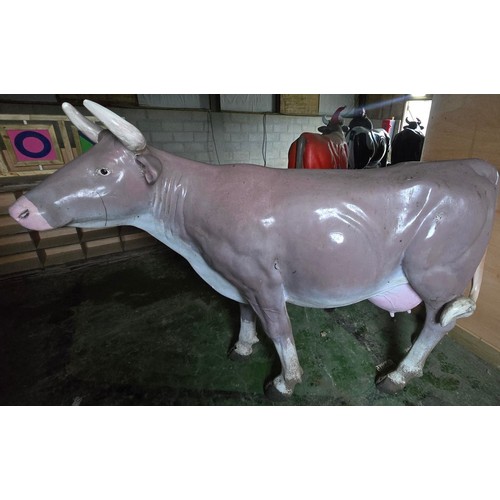 379 - Fibreglass/resin cow ornament 9'