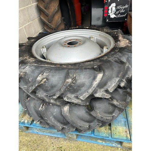 Massey Ferguson back wheels and new tyres 11.2x28