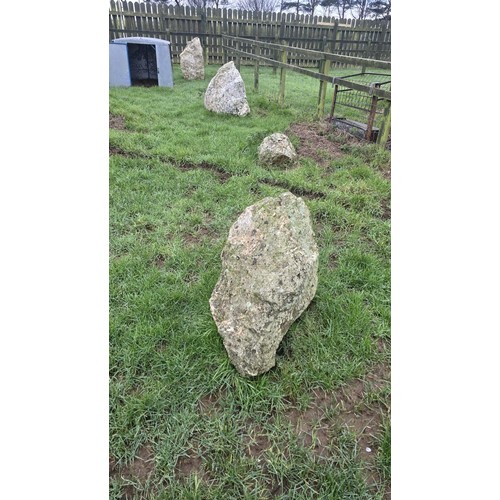 387 - 4 Large rockery stones