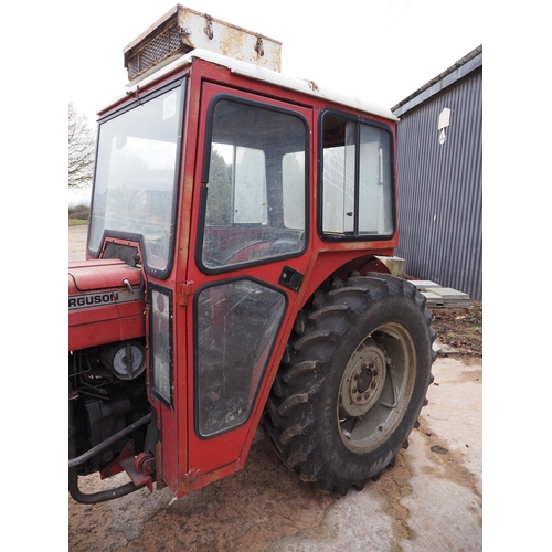 205 - Massey Ferguson 158 vineyard tractor. C/w PAVT rear wheels, reduction gearbox and 6 front weights. S... 