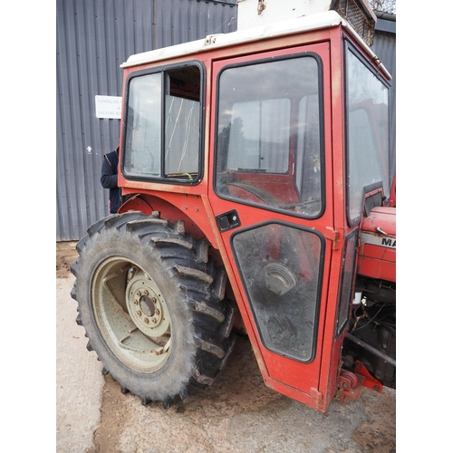 205 - Massey Ferguson 158 vineyard tractor. C/w PAVT rear wheels, reduction gearbox and 6 front weights. S... 