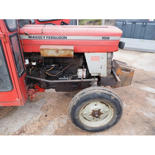 205 - Massey Ferguson 158 vineyard tractor. C/w PAVT rear wheels, reduction gearbox and 6 front weights. S... 