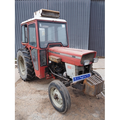 205 - Massey Ferguson 158 vineyard tractor. C/w PAVT rear wheels, reduction gearbox and 6 front weights. S... 