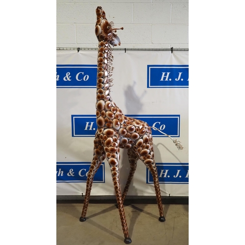 500 - Metal giraffe ornament 8ft