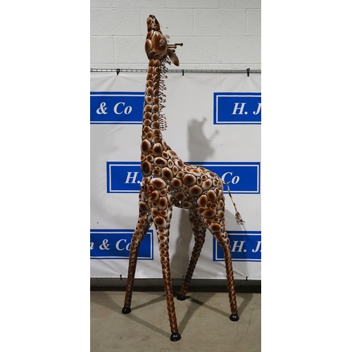 506 - Metal giraffe ornamental 8ft