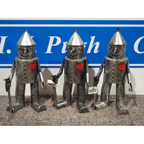 515 - Tin man ornaments 1ft - 3