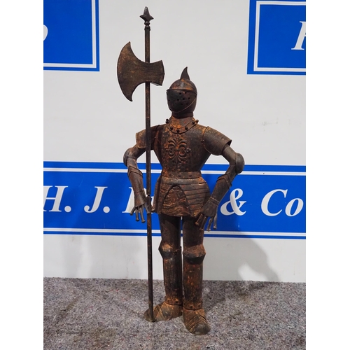 517 - Miniature suit of armour ornament 3ft