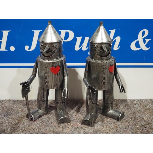 518 - Tin man ornaments 1ft - 2