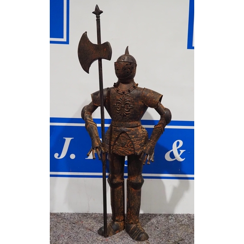 519 - Miniature suit of armour ornament 3ft