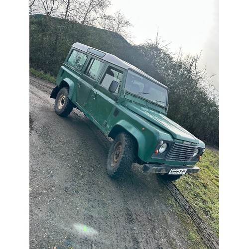 207 - Land Rover long wheel base Defender. Showing 60,848 miles. Reg. R558 VJF. V5 and key in office