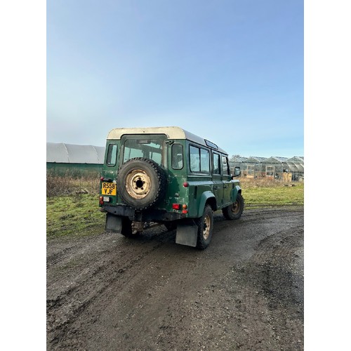 207 - Land Rover long wheel base Defender. Showing 60,848 miles. Reg. R558 VJF. V5 and key in office