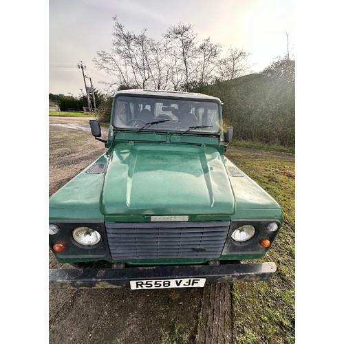 207 - Land Rover long wheel base Defender. Showing 60,848 miles. Reg. R558 VJF. V5 and key in office