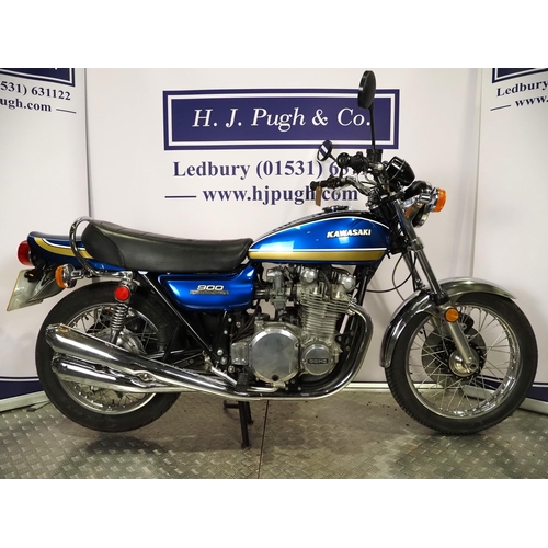 Kawasaki Z1B motorcycle. 1975. 903cc
Frame No. Z1F 82743
Engine No. Z1E 083083
Runs and rides, last ridden in Jan 2025. Fitted with stainless spokes, various parts have been re-chromed and some new parts fitted. Genuine Z1 A/B exhausts. US import. Comes with some old invoices and MOT's.
Reg. KNV 191N. V5 and key