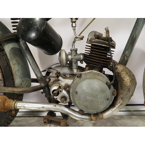 Royal Enfield Flying Flea motorcycle project. 125cc. 1949 Frame No ...