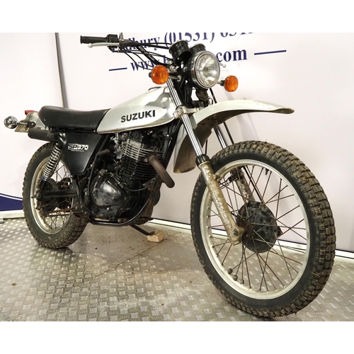 Suzuki SP370 motorcycle. 1978. 370cc Engine No. SP370-111571 Frame No ...