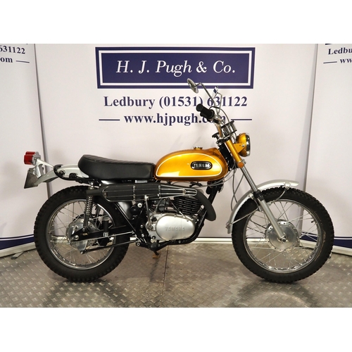 Yamaha DT1 250 motorcycle. 1969. 249cc Frame No. DT1-27592 Engine No