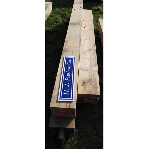 1083 - Machined oak beams average 2.1m - 3