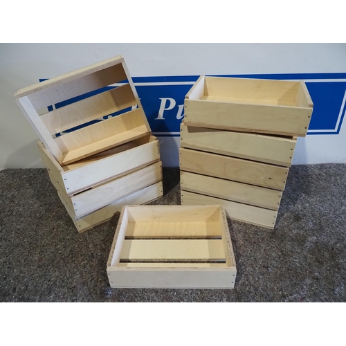 739 - Wooden seed trays - 10