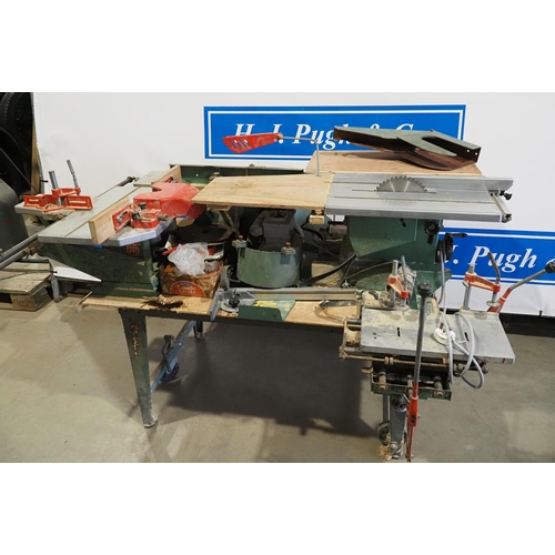 775 - Kity 617 multi-function woodworking station with table saw, planer thicknesser, spindle moulder and ... 