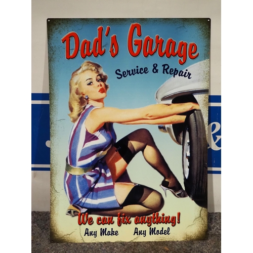 810 - Tin sign- Dad's garage 28