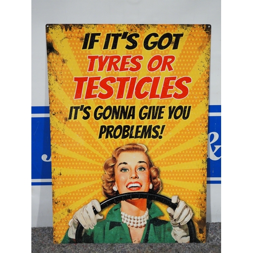 811 - Tin sign- if it's got tyres 28