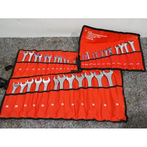 878 - 25 Piece and 12 piece spanner sets