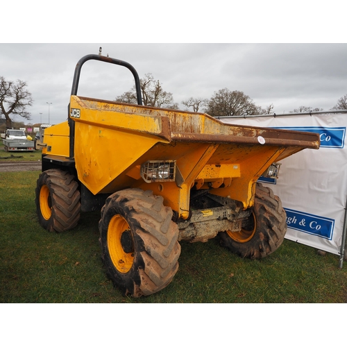 1613 - JCB 6 ton dumper. 2017. Showing 1800 hours. Key in office