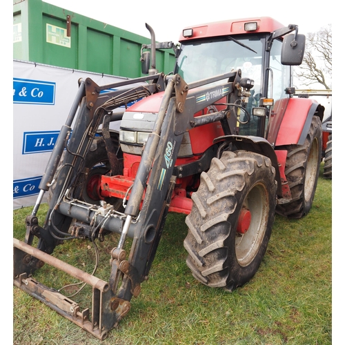 1614 - McCormick MC115 tractor, with loader, air conditioning, 2001. Showing 5200hours. Key in office