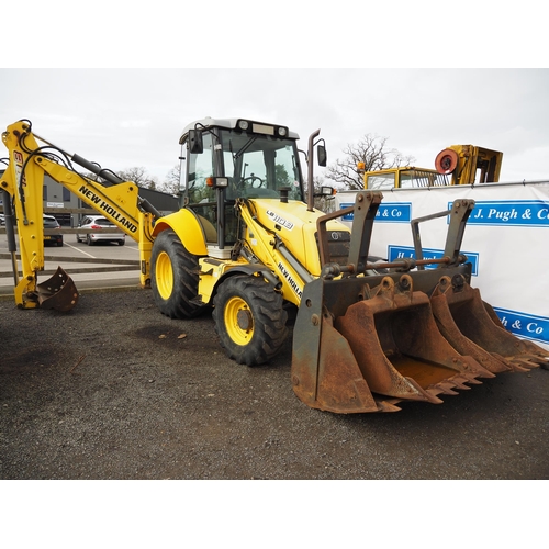 1631 - New Holland LB110B loader. 2007. C/w 4 in 1 bucket and back actor. Showing 10,471 hours. Reg. DX07 T... 