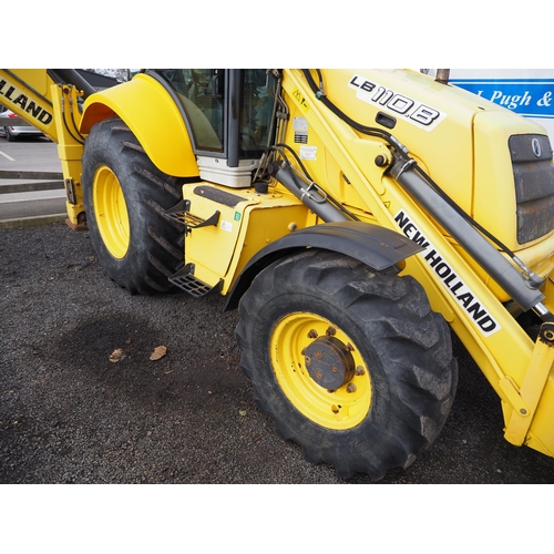 1631 - New Holland LB110B loader. C/w 4 in 1 bucket and back actor. Showing 10,471 hours. 2007 Reg. DX07 TE... 