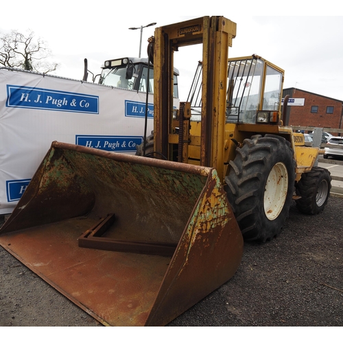 1632 - Sanderson Plantman 30 forklift. 1990.C/w bucket, showing 12,839 hours. Reg. H287 FFE