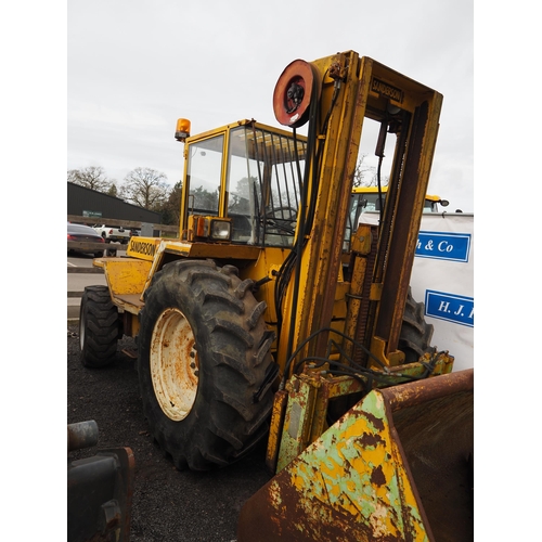 1632 - Sanderson Plantman 30 forklift. C/w bucket, showing 12,839 hours. 1990 Reg. H287 FFE