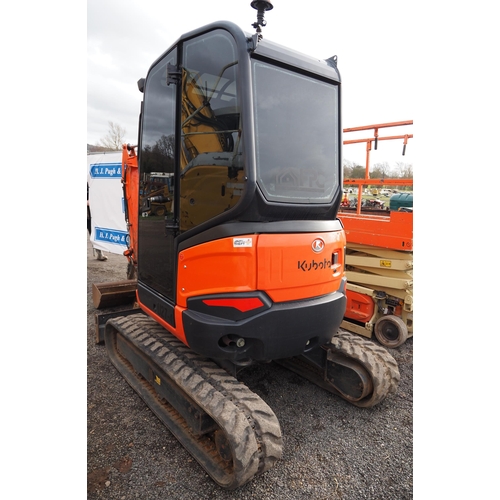 1640 - Kubota U27-4 tracked excavator. 2021. zero swing, C/w set of 4 buckets, master key + 2 spare. One ow... 