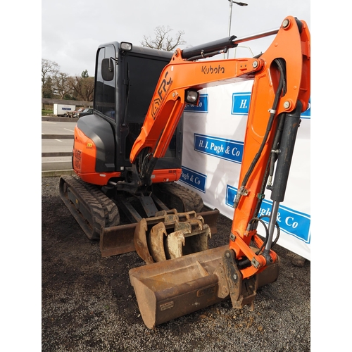 1640 - Kubota U27-4 tracked excavator. 2021. zero swing, C/w set of 4 buckets, master key + 2 spare. One ow... 