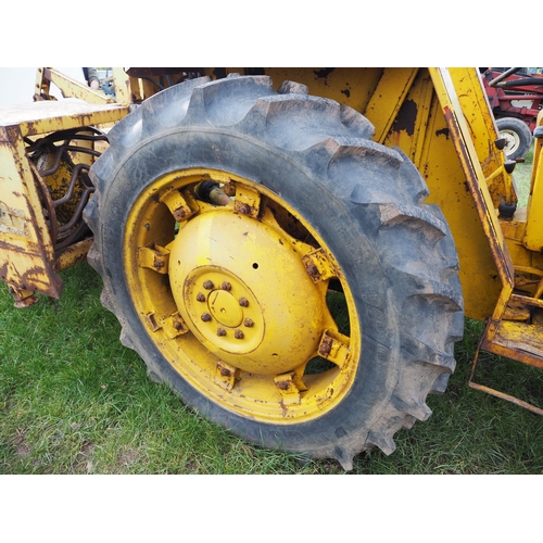 1650 - Massey Ferguson 165 tractor with front blade and AFT65 rotary chain trencher. Reg. OBM 117H