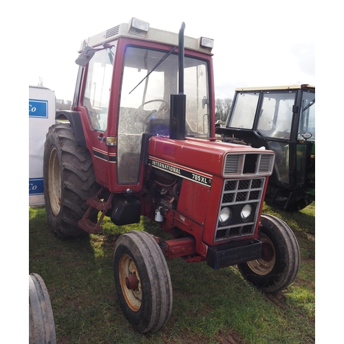 1654 - International 785XL tractor. Runs and drives. Key in office