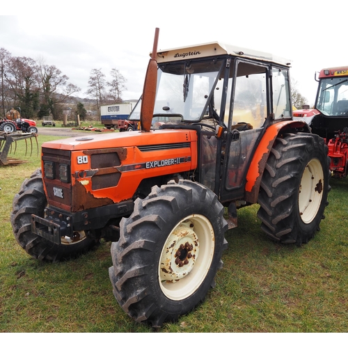 1656 - Same 80 Explorer 11 tractor. Runs and drives. V5