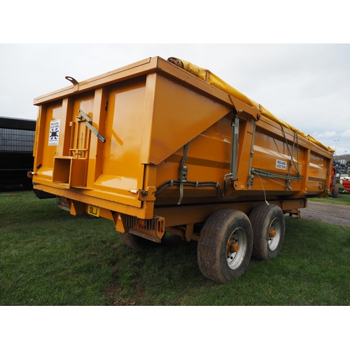 1670 - Richard Western RC14 trailer with hydraulic tail gate and roll over sheet