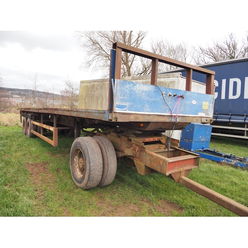 1680 - Tandem axle farm trailer 32ft. Dolly not included