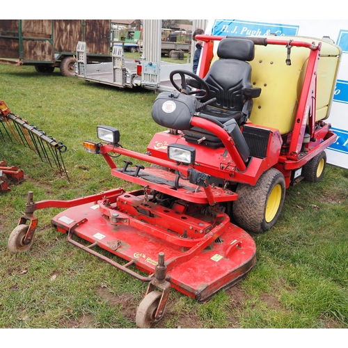 1691 - Gianni Ferrari diesel mower and high lift collector. In working order. Key in office