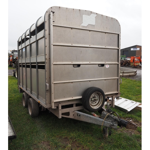 1737 - Ifor Williams DP 120-G-10 stock trailer with easy load decks and cattle gate