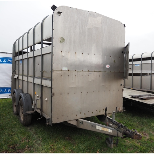 1739 - Ifor Williams TA5-10 G-12ft cattle trailer, 7ft high, with cattle gate