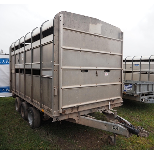 1750 - Ifor Williams DP120 G3-12ft stock trailer with easy load sheep decks, 2 sheep gates and cattle gate