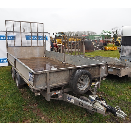 1754 - Ifor Williams LM146G drop side plant trailer with ramps