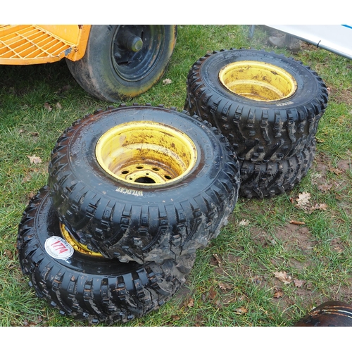 1774 - John Deere Gator wheels and tyres 80/25x10-12 - 4