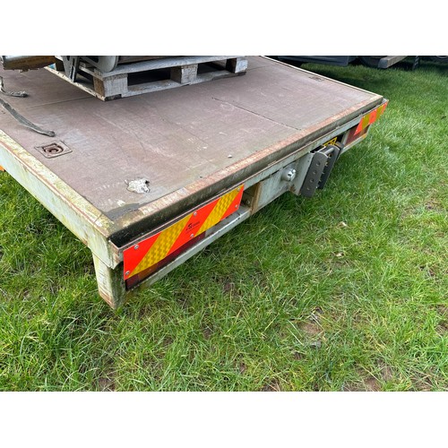 1676 - MAN 12ton Beaver tail lorry, 27ft. air suspension, ramps and winch. Runs and drives. Reg. YN03 JXS. ... 