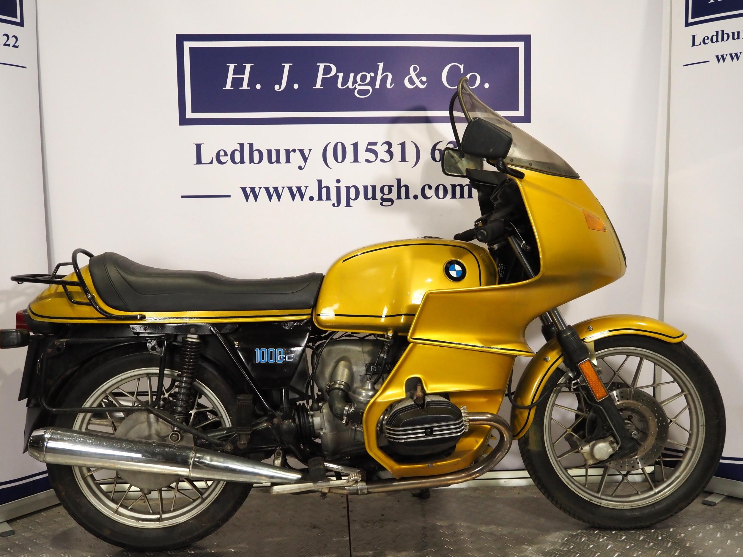 BMW R100RS motorcycle. 1978. 980cc Frame No. 6089066 Engine No. 6089066 ...